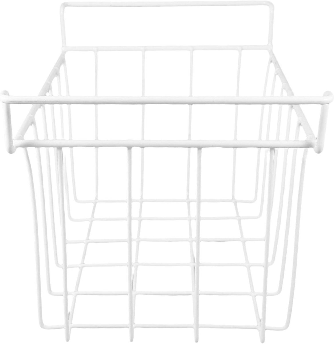 Vriezer Opbergmand - Vriezer Organizer - Efficiënte Opslag - Gelaagde Indeling - 40 x 22 x 21 cm - Wit