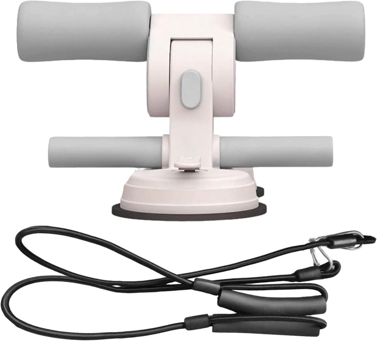 Buikspiertrainer Zuignap - Core Trainer - Thuis Trainen - Dubbele Zuigkracht - 28x21.5 cm - Grijs