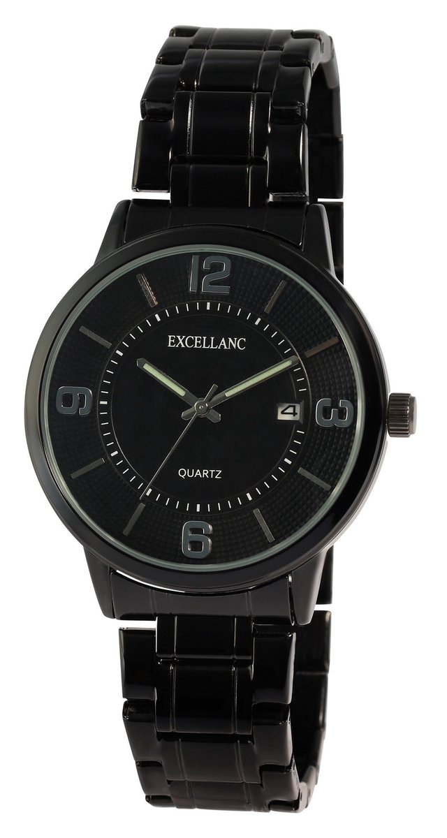 EXCELLANC Herenhorloge metaal Datumsweergave