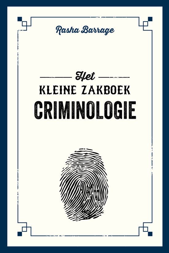 Het kleine zakboek criminologie - cover
