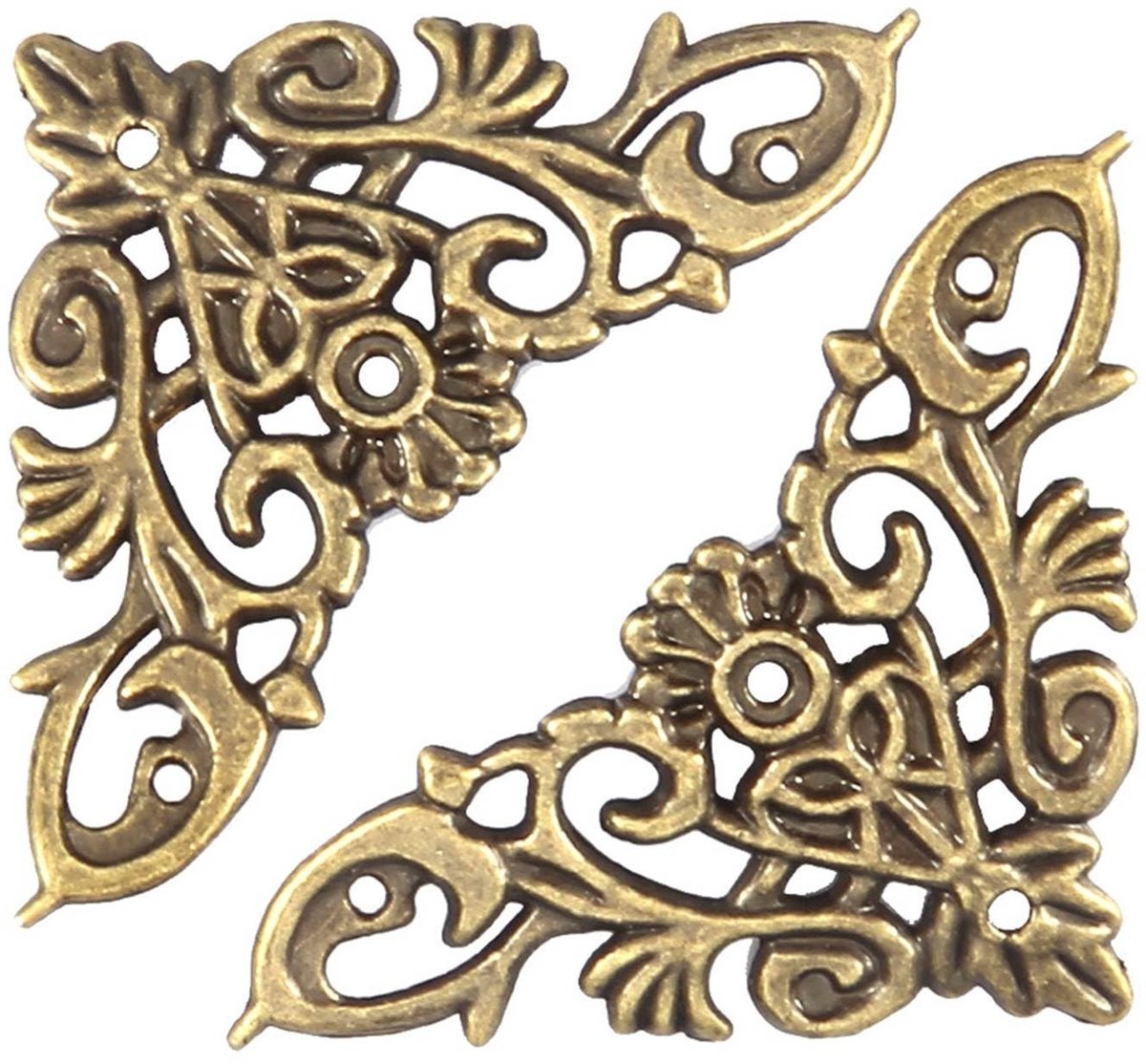 Dailygoods- Hoekbeschermers Antiek Ontwerp - 12 Stuks - Zinklegering