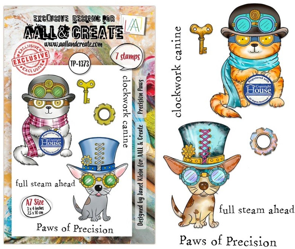 Aall & Create clearstamps A7 - Precision paws