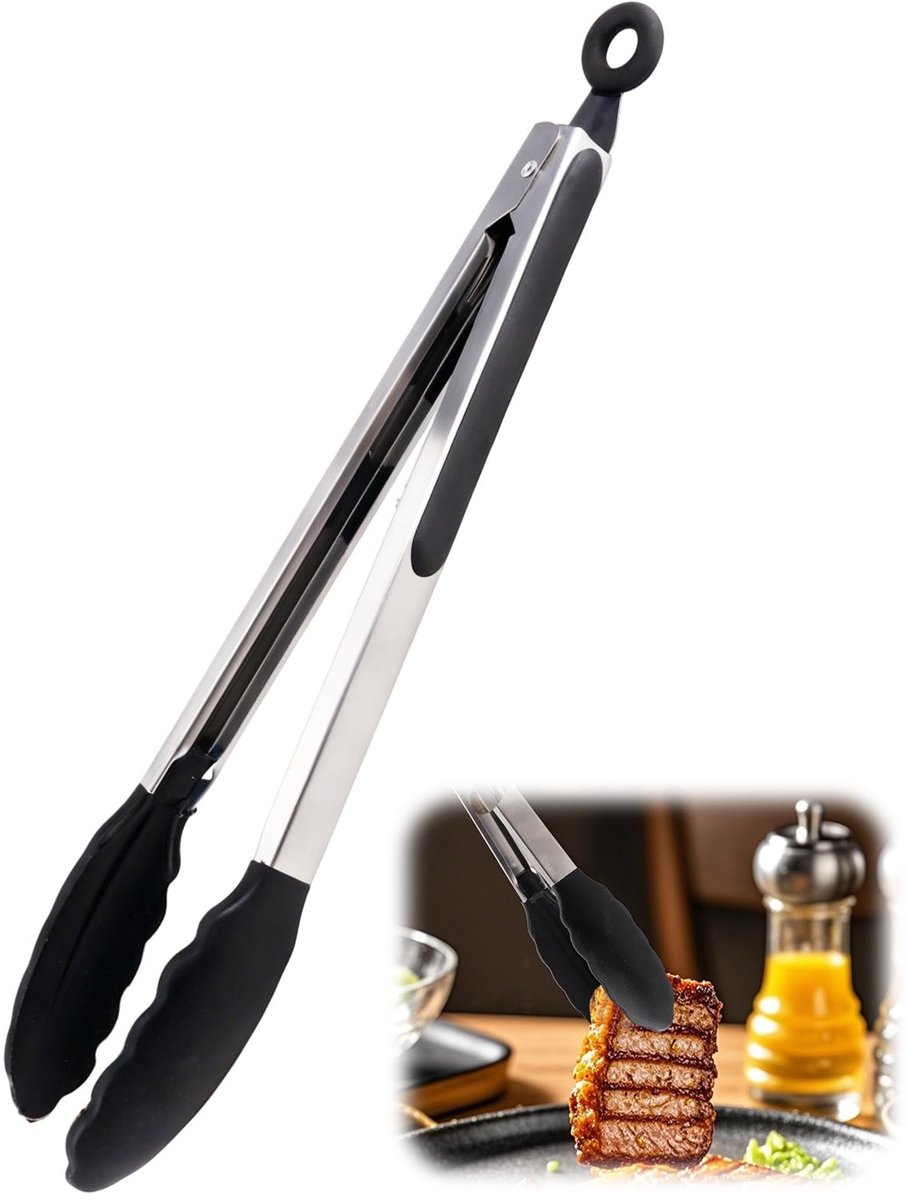 Keukentang 30 cm met Siliconen Tip voor Grillen en Koken