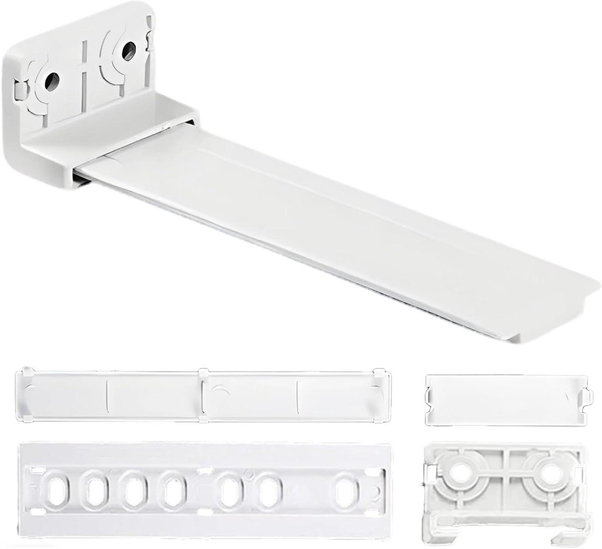Koelkast Vriezer Deur Montageset - Lade Slides - Keuken Organisatie - Brede Compatibiliteit - 45 inch - Wit