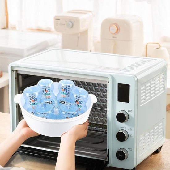 Magnetron Reiniger - Babyfles Stomer - Hygiënisch Reinigen - Stoomreiniging - Tot 6 Flessen - Wit — afbeelding 3