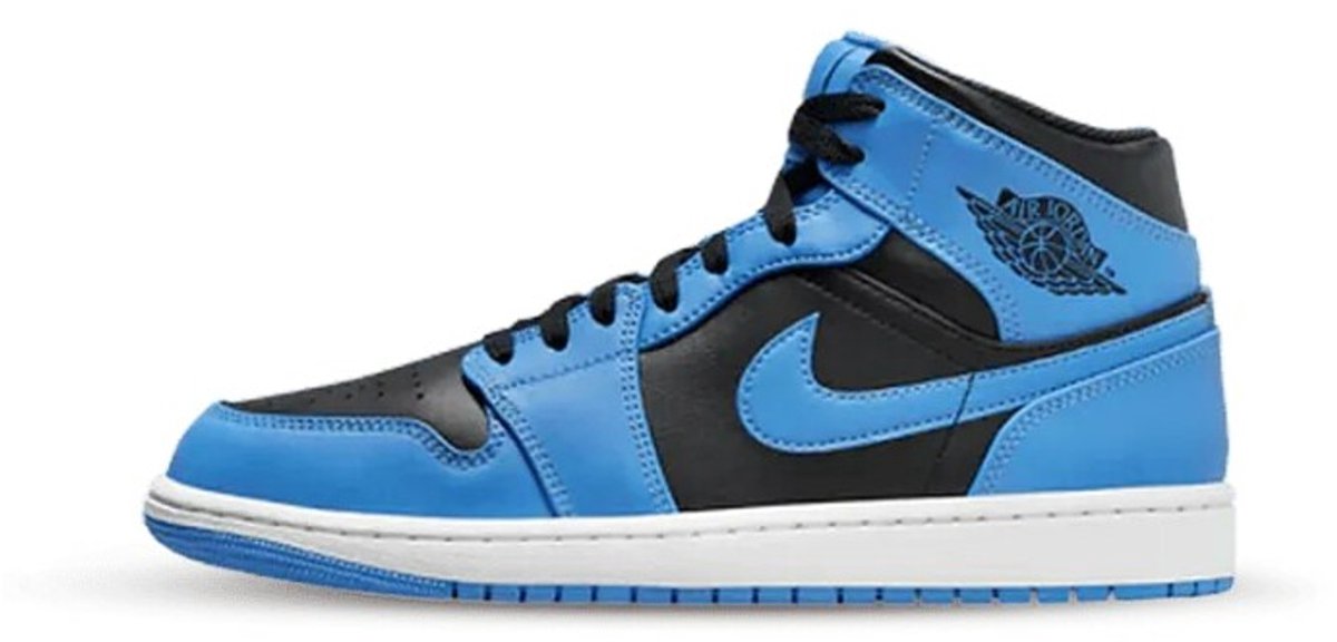 Air Jordan 1 Mid 'University Blue Black' (GS) - Maat 39