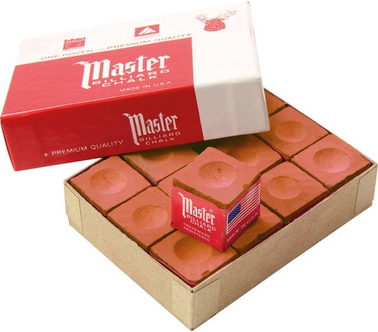 Master biljart krijt roest 12 stuks