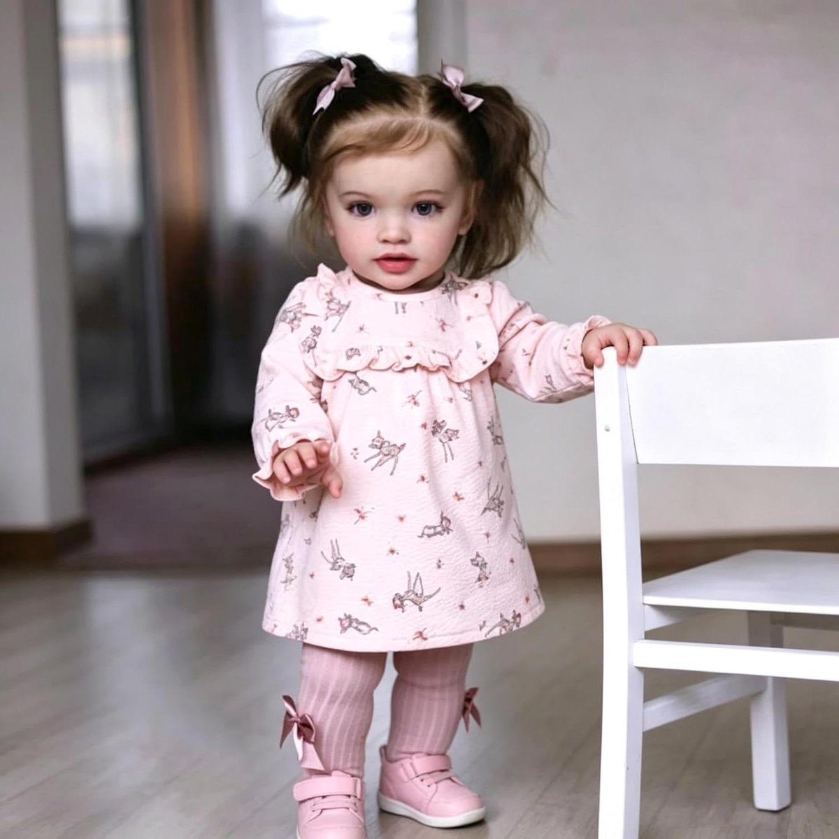 Baby Poppen Meisje - Echt Kijken - Kind Zorgzaam Spel - Zachte Doek Body - 26 Inch - Lichtroze