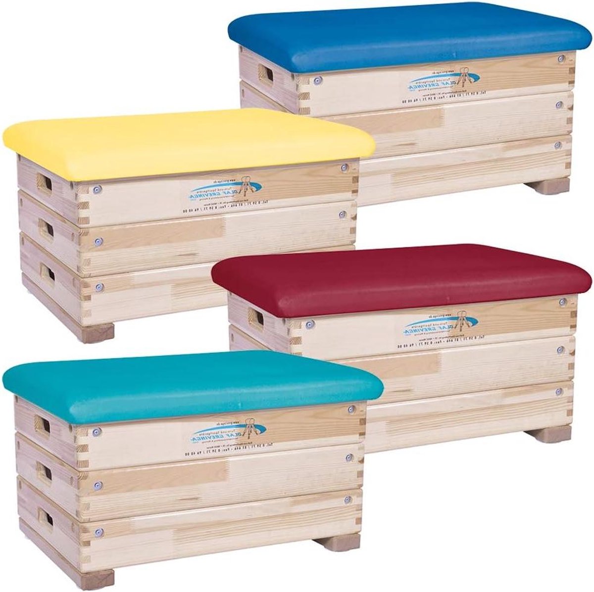Springbox Set - Fitness Box - Kracht Training - Gevuld Met Schuim - 70 x 50 x 40 cm - Turquoise