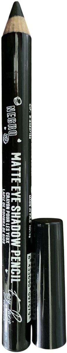 Easy Paris Cosmetics - Jumbo Matte Oogschaduw Potlood met puntenslijper - Zwart - 1 Stuks