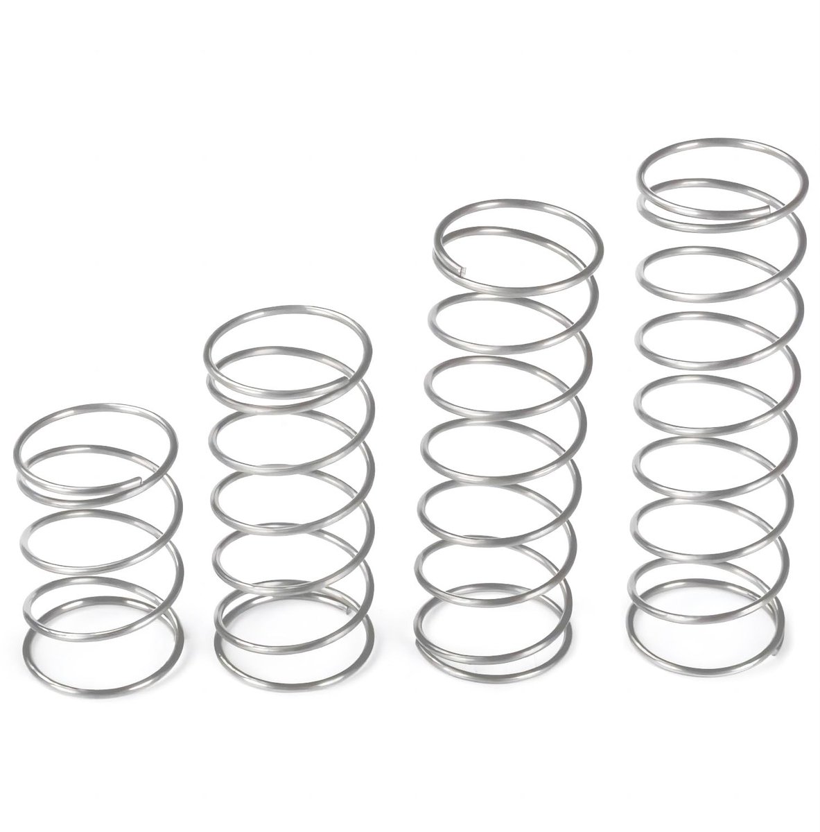 Dailygoods - Set van 10 Mini Roestvrijstalen Compressieveren 1 x 5 x 20 mm
