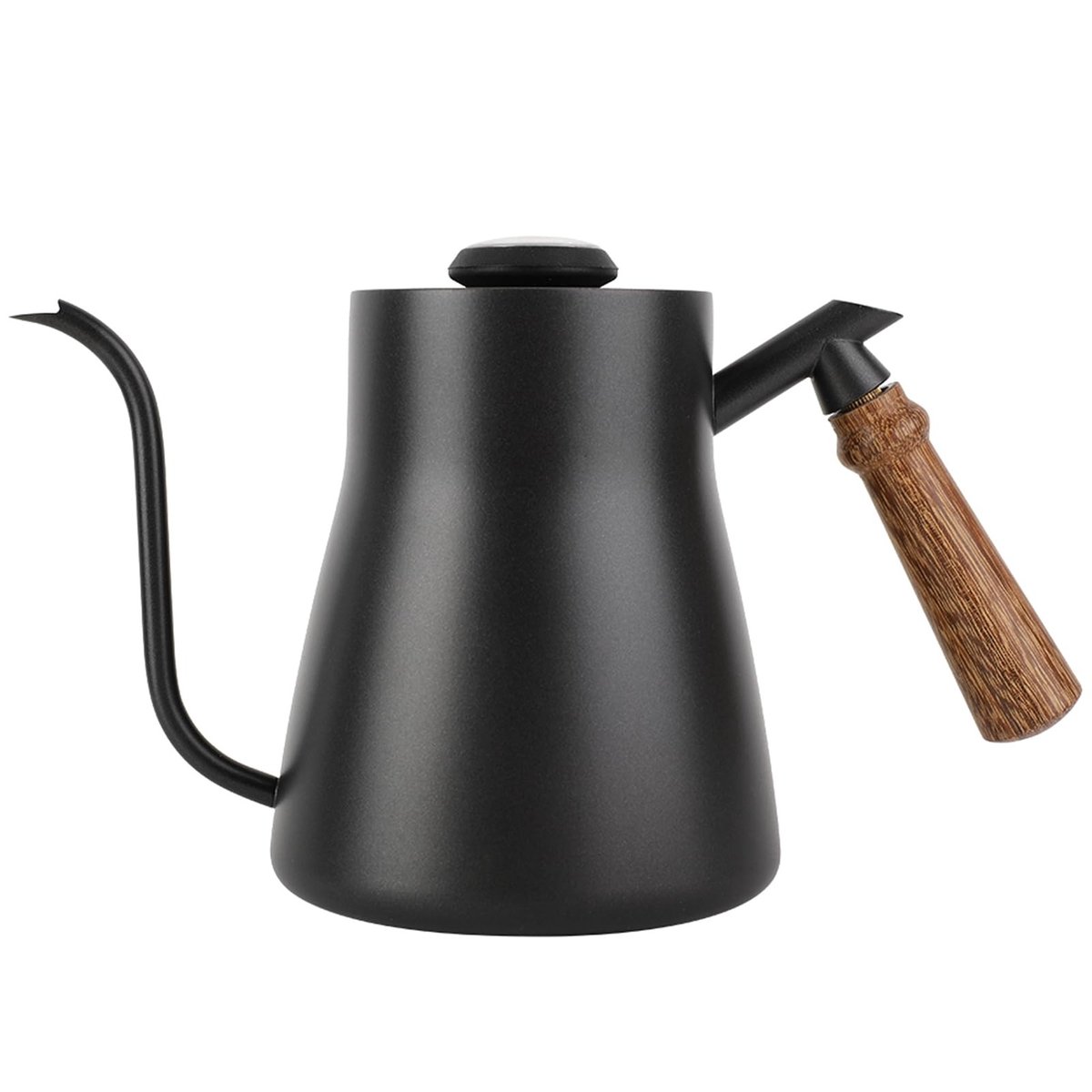 Dailygoods- Koffieketel met Zwanenhals - Roestvrij Staal - Capaciteit 850ml - Inductieketel - Thermometer Optioneel - Afmetingen 11x11x13.5cm - Waterkoker