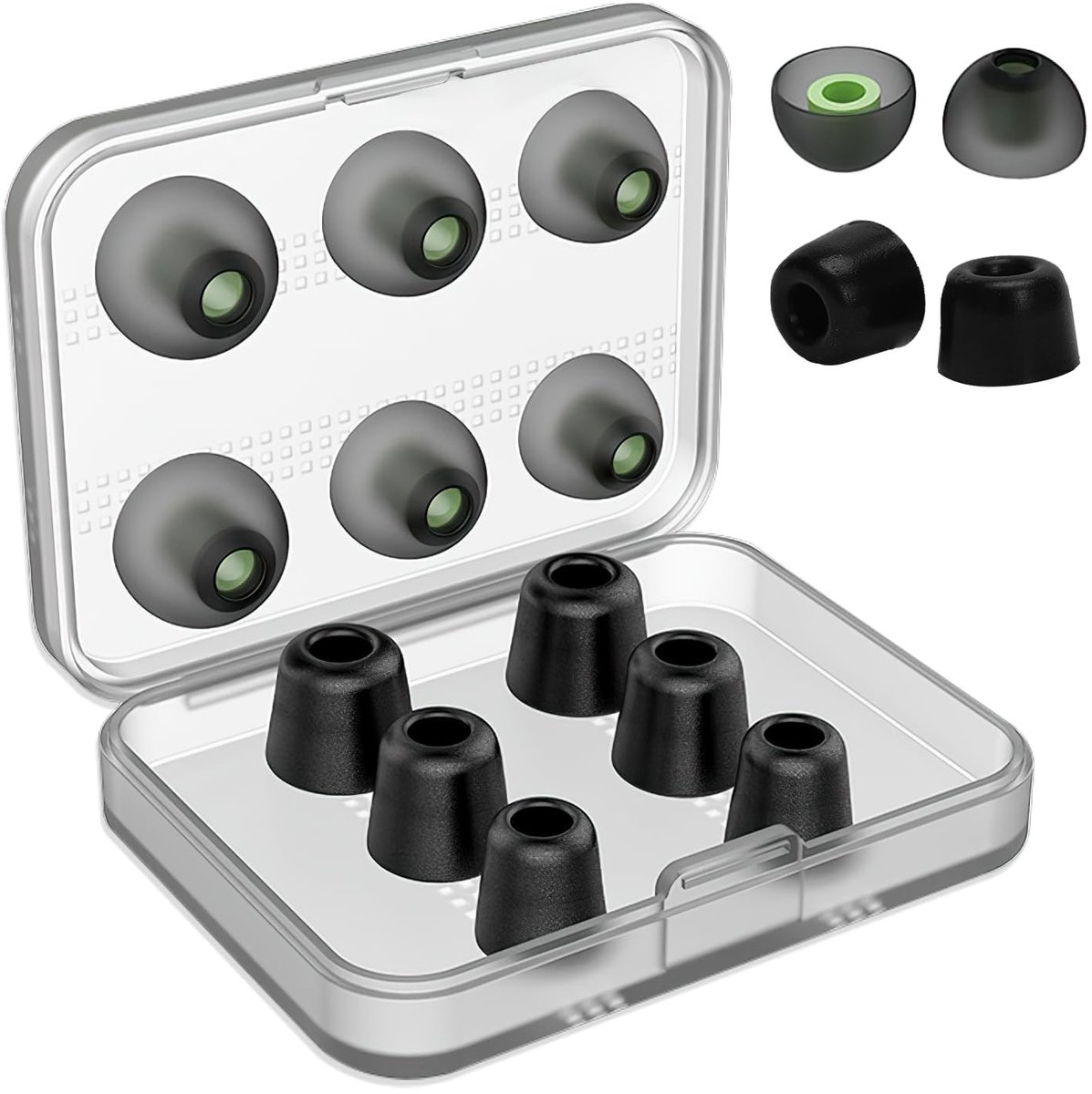 Dailygoods - Vervangende Oordopjes - Comfortabele In-Ear Oordopjes - Geluidsisolatie - Maten S/M/L - Traagschuim en Siliconen - Geschikt voor Sport en...