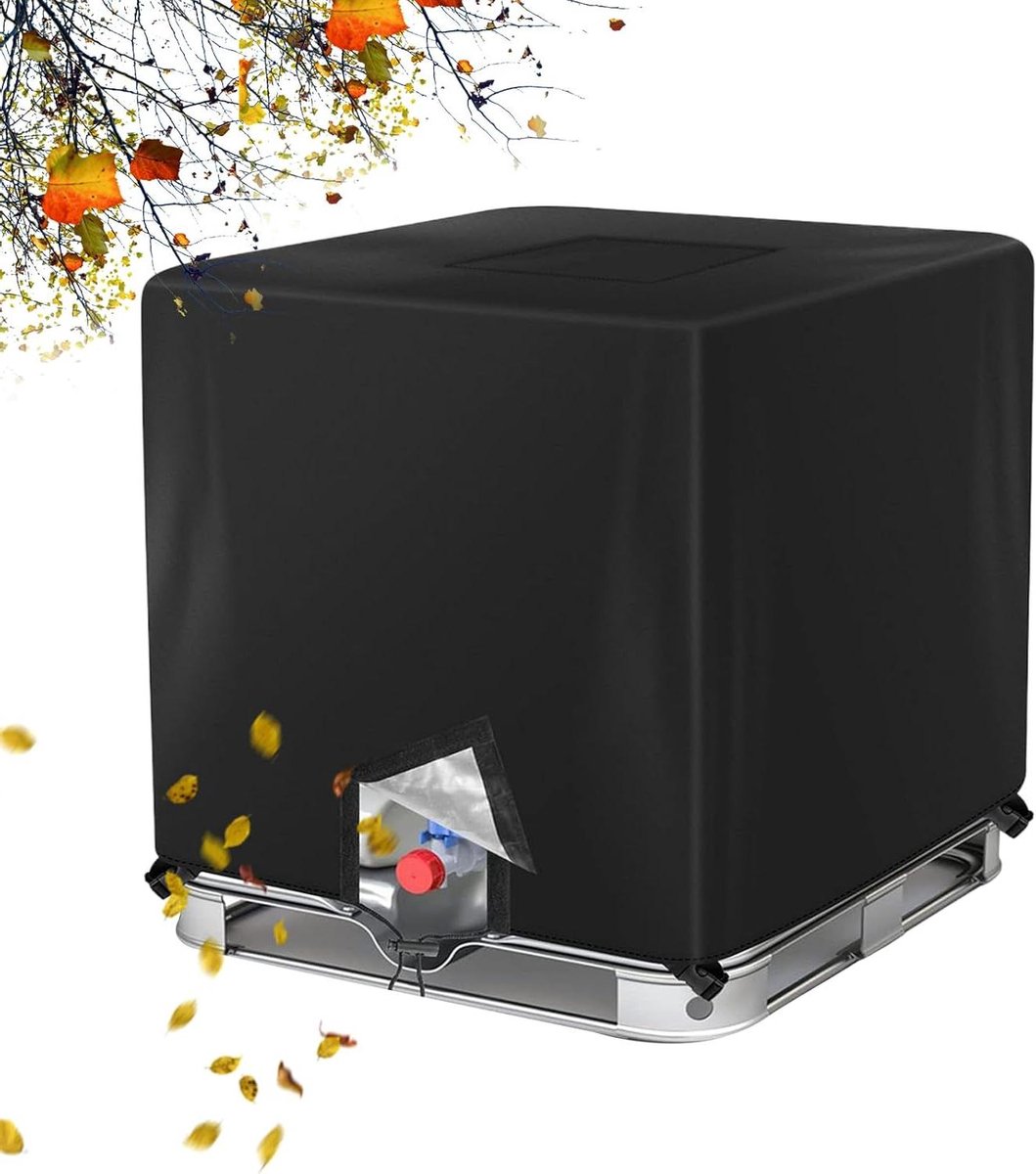 Deken beschermhoes - Waterdichte hoes - Tuinmeubelen beschermen - All season bescherming - 1000L capaciteit - Zwart
