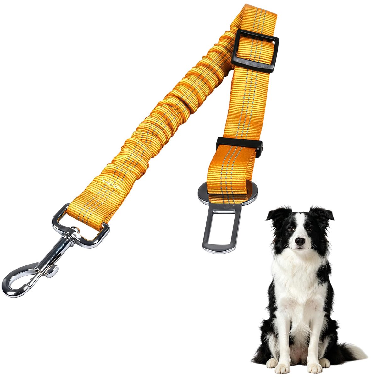 Honden Autogordel - Verstelbaar - Met Schokabsorptie - Isofix Aansluiting - Voor Kleine en Grote Honden - Veilig Reizen