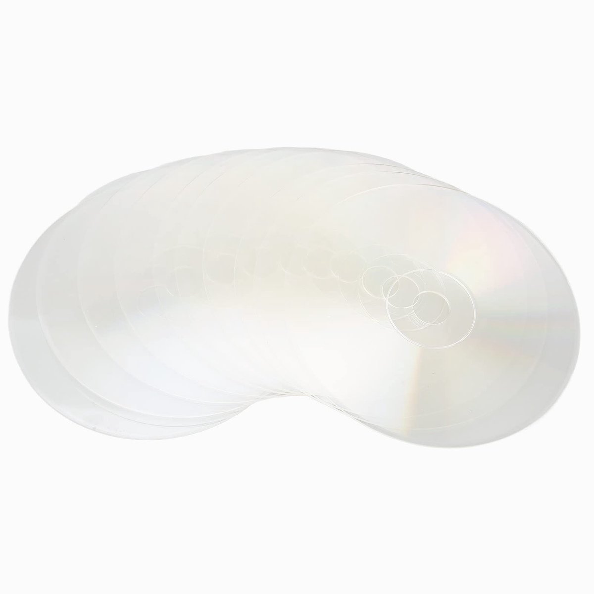 BRENZOOS- Lege CD's 10 Stuks - Transparante CD's - DIY Ambachten - Decoratie voor Feesten - Esthetische CD's - Hoogwaardig Materiaal - Kunstcd's