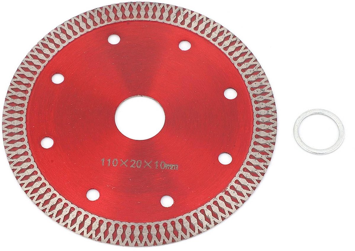 JHUBERS- Cirkelzaagblad 110 mm Ultradun - Doorslijpschijf - Korund - Hoge Snelheid - Snijden van Tegels - Schijf met Ring