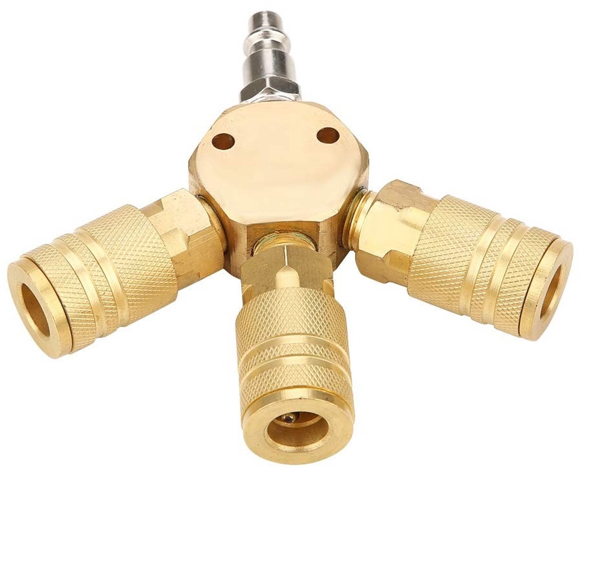JHUBERS- Pneumatisch T-connector - Snelle aansluiting - 3-weg connector - Metaalconstructie - Corrosiebestendig - Eenvoudig te installeren - Luchtconnector