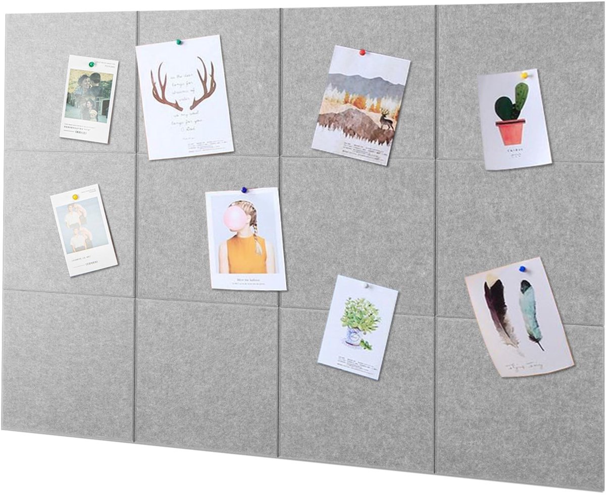 BRENZOOS - Groot Kurkbulletin Bord met Vilten Prikborden en Push-pins