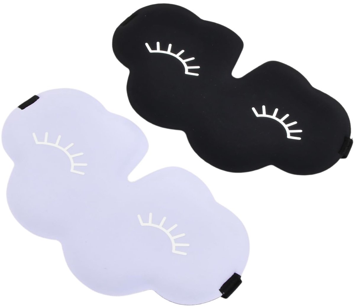 LIVIA HOME- Slaapmasker 2 stuks - Zacht verduisterend Oogmasker - Verstelbare riem - Ademend - Traagschuim - Comfortabel ontwerp 20x10,5x1 cm