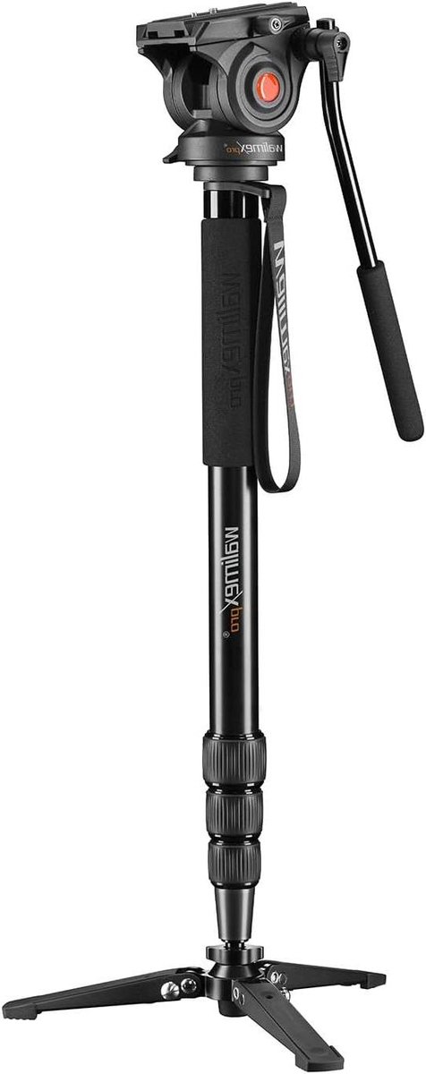 Video Statief - Film Monopod - Stabiele Opnames - Carbon Constructie - 191 cm - Zwart