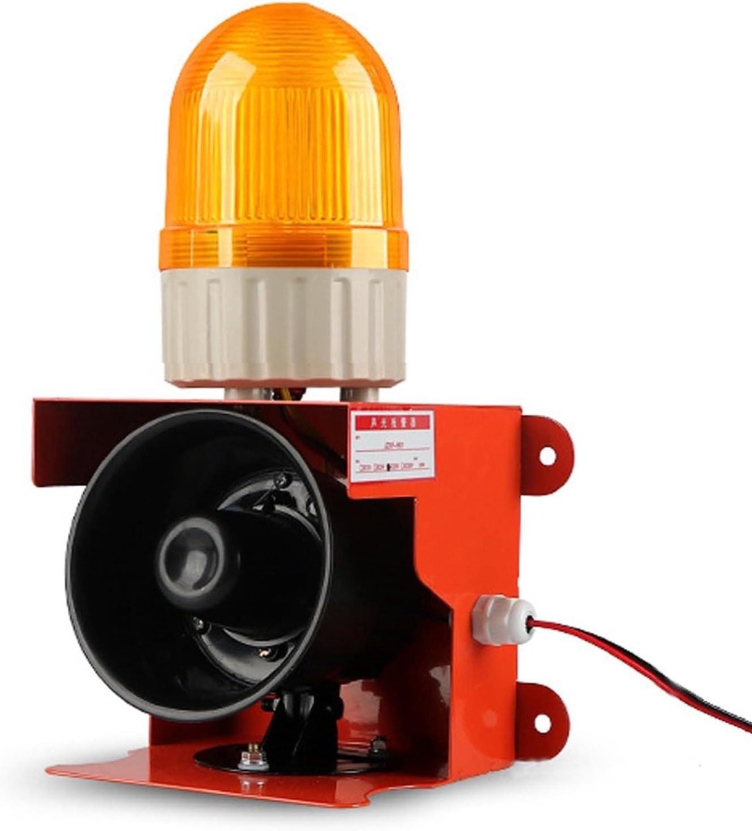 Industriële Alarm Sirene - Lichtgeluid Waarschuwing - Veiligheid Verhoging - 120dB Luid Geluid - IP55 Waterdicht - Geel