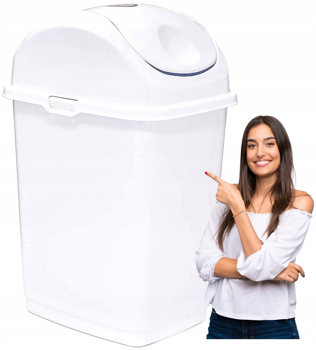 Slanke Overloopzak 10L - Cantelbar, BPA-Vridged Kunststof, Wit
