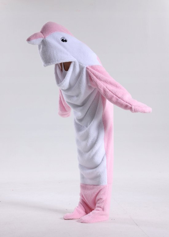 Dolfijn Slaapzak Onesie - Roze, 190cm (155-170cm) — afbeelding 4