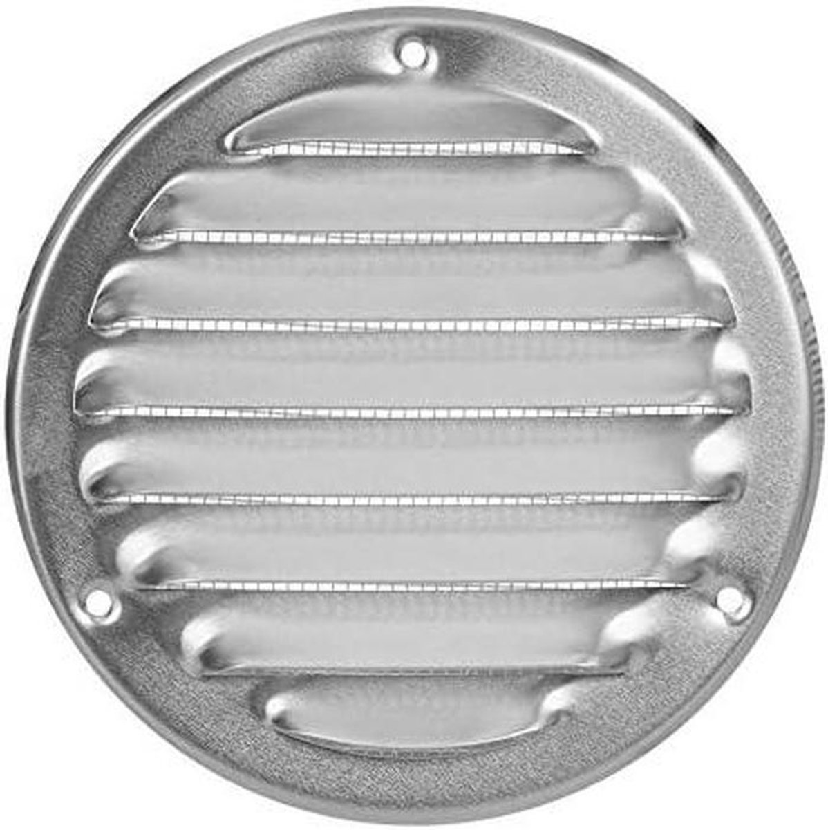 Ventilatierooster - Metalen rooster - Luchttoevoer regelen - Insectenbescherming - Ø 100 mm - Aluminium
