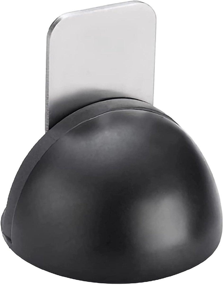 Deurstopper Vloer - Deurvanger Metaal - Deuren Open Houden - Sterke Magneet - Inclusief Bevestiging - Zwart