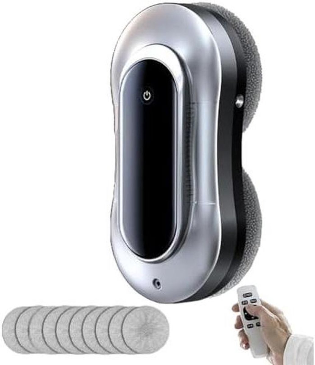 Robot raamreiniger - Glasstofzuiger - Ramen schoonmaken - Dubbele sproeifunctie - 29x14 cm - Wit