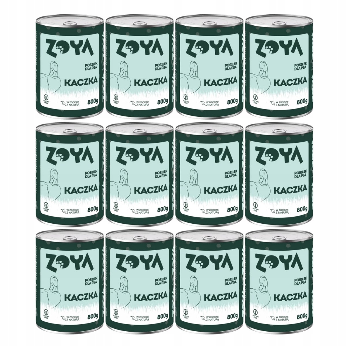Zoya ZOYA - Eend Hondenvoer - Graanvrij - Hypoallergeen - 12x800g