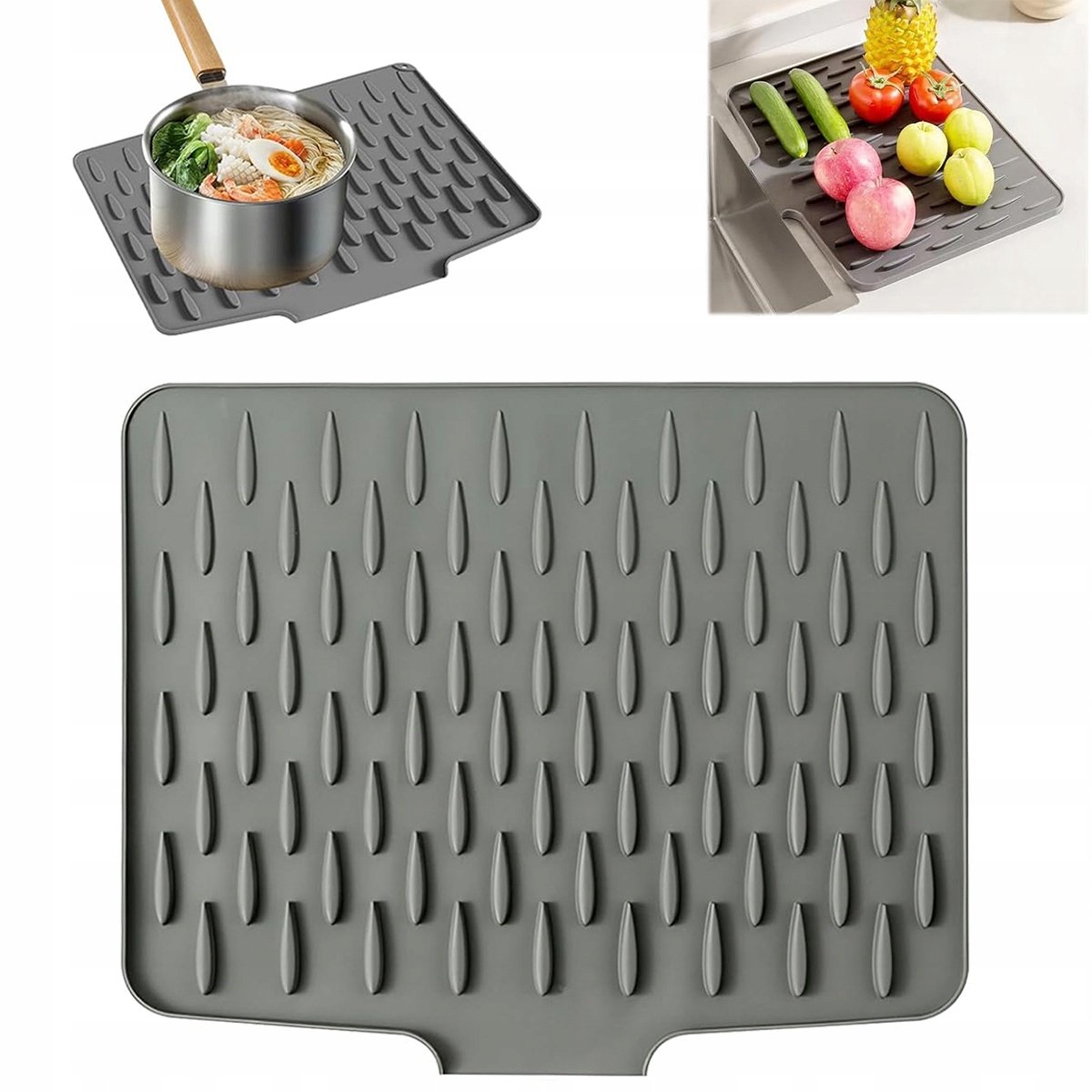 Siliconen Afdruipmat Keuken 40x32,5cm - Vaatdroger & Bescherming