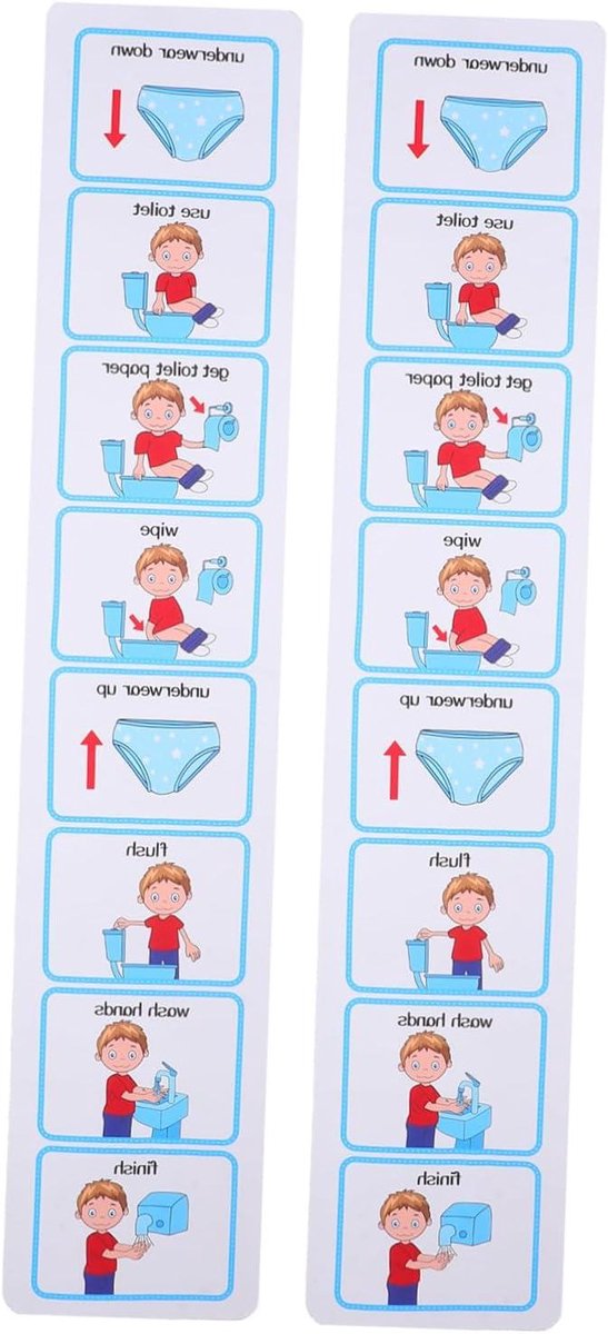 Visueel Schema Kinderen - Potjes Stickers - Zindelijkheidstraining - Versterkt Ouder-Kind Band - 51x10cm - Multi