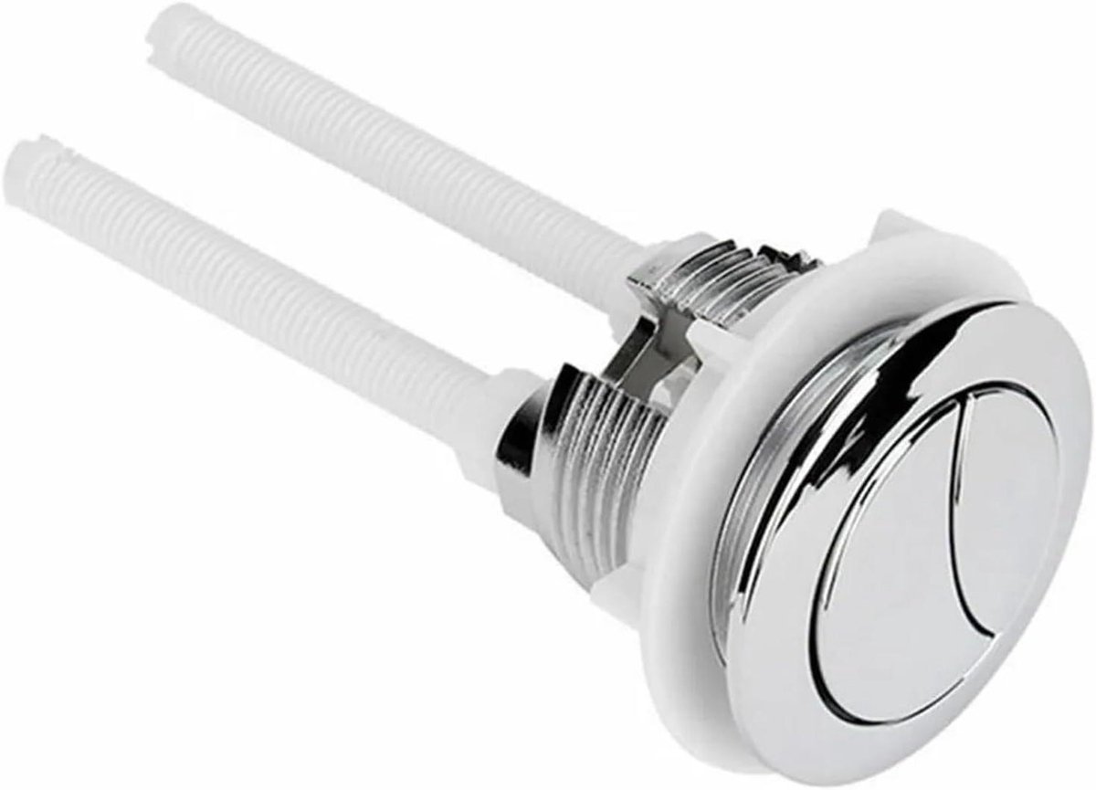 Toilet Spoelknop - Dubbele Spoeling - Waterbesparing Toilet - Verstelbare Staaf - 38mm Schroefdraad - Chroom