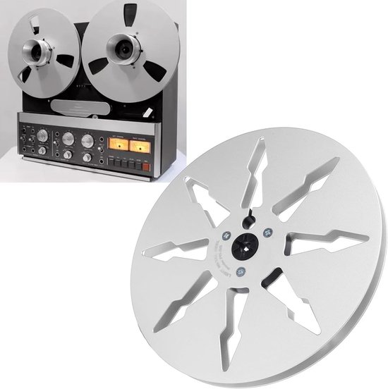 Lege Spoel - Tape Reel - Opnemen Muziek - 8 Gaten Stabiliteit - 7 Inch Diameter - Zilver — afbeelding 3