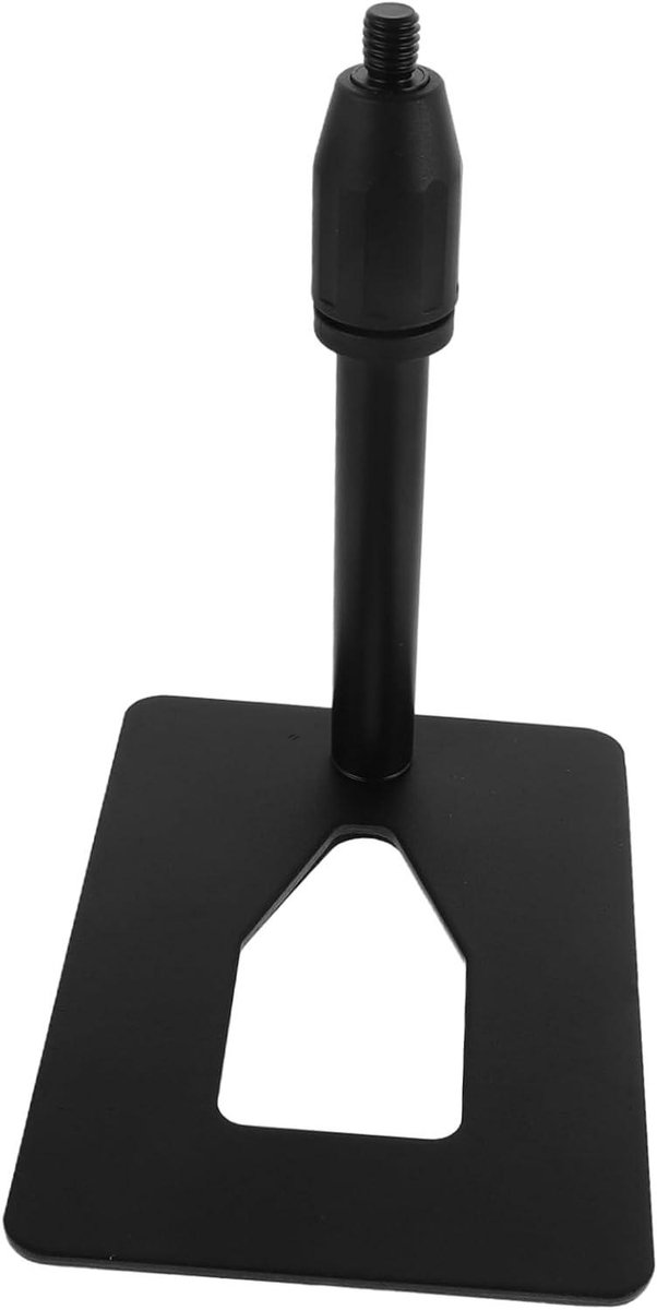 Microfoonstandaard Bureau - Desktop Houder - Live Streaming - Stabiele Metalen Basis - 15 x 13.8 cm - Zwart