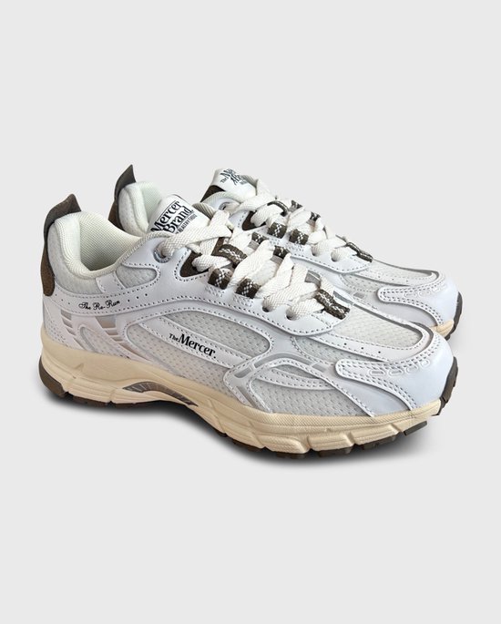 Mercer Amsterdam - Baskets The Re-Run Vintage - Femme - Blanc/Marron - Taille 39 - (8720981623501)
