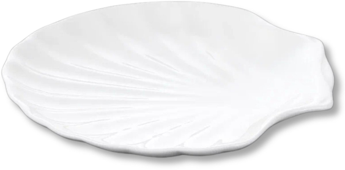 Wilmax Porseleinen Schaaltje Schelp Wit 18 cm