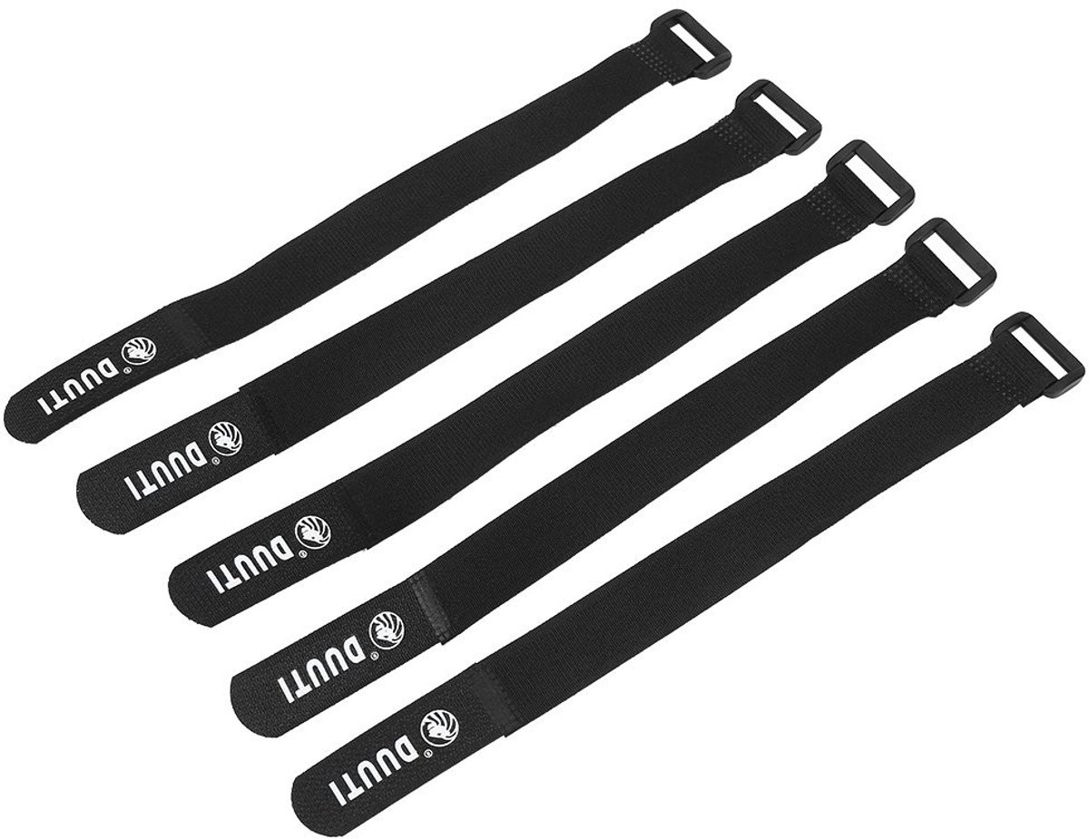 JHUBERS - Bicycle Handlebar Strap - Fietshandgreep Bevestiging - Duurzaam Nylon - Zwart - Verstelbaar - Ideaal voor Sportfietsers - Inclusief 5 stuks