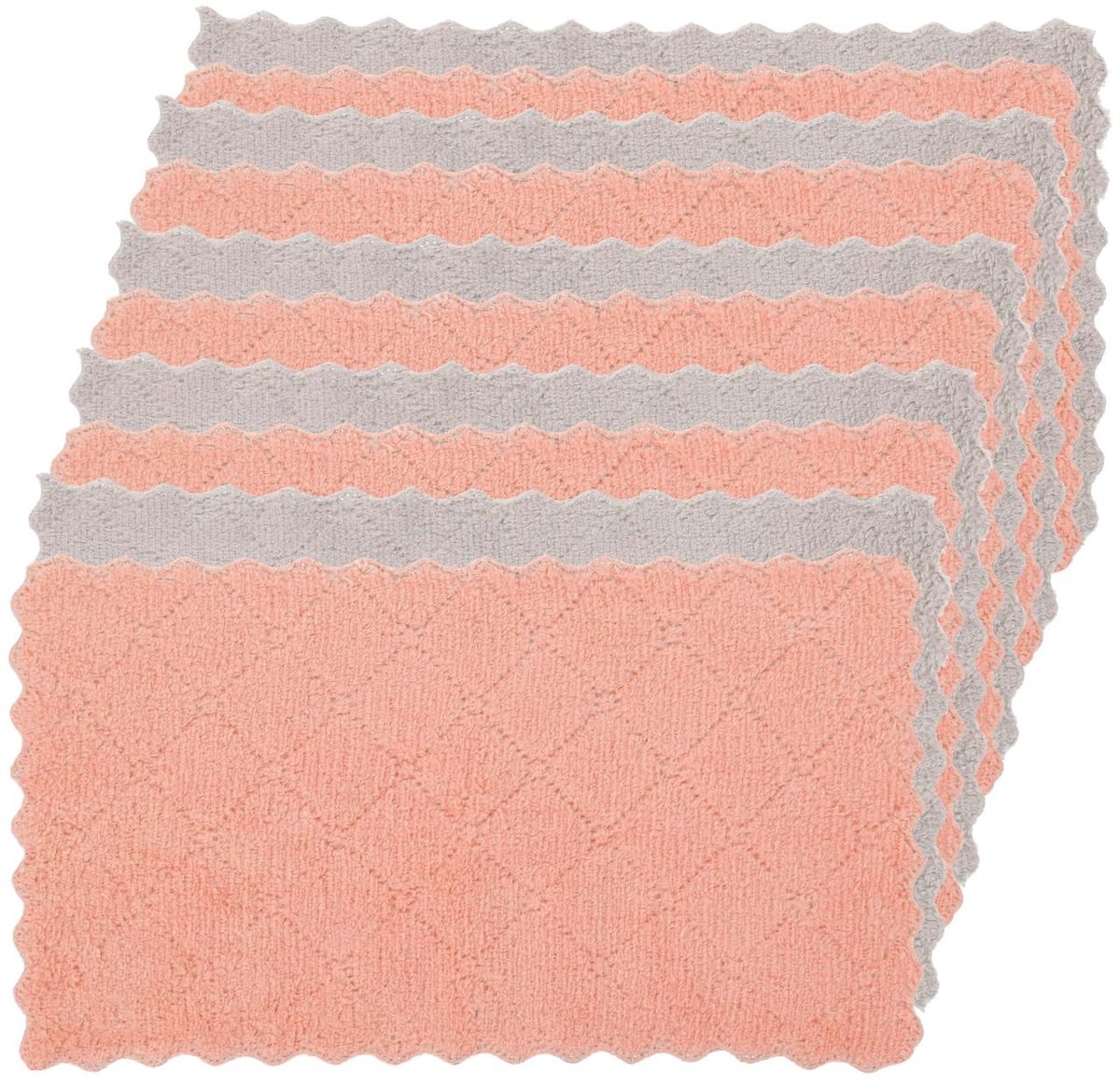 Dailygoods- Keukendoeken Set 10 Stuks - Absorberende Theedoeken - Onderhoudsvriendelijk - Recyclebaar - Koraalvlies - 23x13 cm