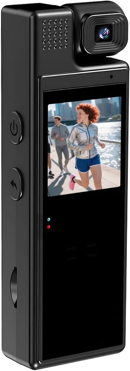 Mini Bodycam - Draagbare Camera - Video Opnemen - 180° Draaibare Lens - 9.8 cm Lengte - Zwart