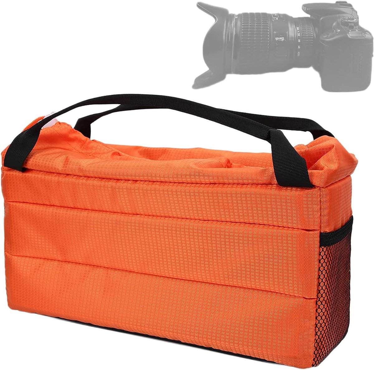 Camera Beschermhoes - Cameratas Inzet - Fotografie Uitrusting - Verstelbare Indeling - 32 x 16 x 12 cm - Oranje