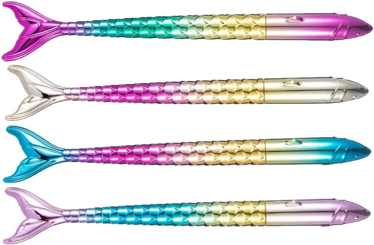 Kralen Schilderpennen - Diamant Teken Accessoires - Diamant Schilderen - Zeemeermin Vorm - 4 Stuks - Blauw Goud Roze