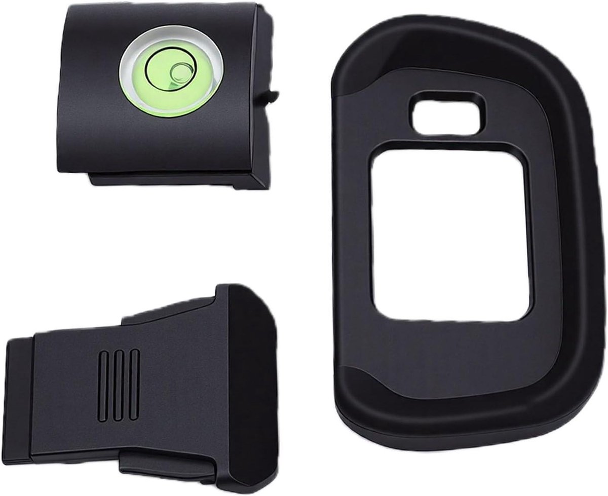 Camera Oogschelp - Zoeker Bescherming - Fotografie Stabiliteit - Ingebouwde Waterpas - 12 x 8 x 1 cm - Zwart
