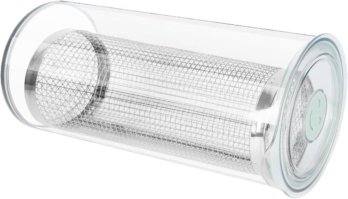 Beslagkom met deksel - Paneer shaker - Gelijkmatig paneren - 360 graden roller - 20 cm breed - Transparant