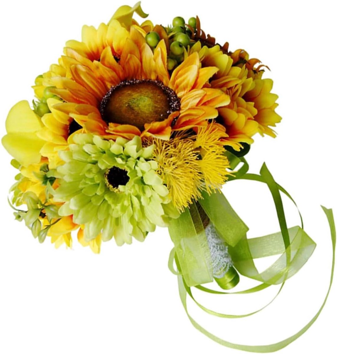 Bruidsboeket Kunstbloemen - Bruiloft Decoratie - Bruiloft Aankleden - Fijn Vervaardigd - 25x20x20cm - Diverse Kleuren