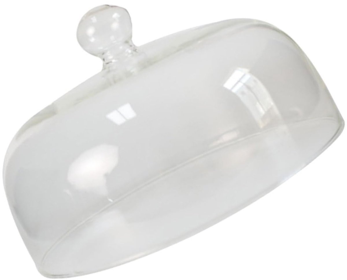 Dailygoods- Voedselafdekking lichtgewicht - Glazen Koepel - Magnetrondeksel - Transparant - Duurzaam - Voorkomt spatten en houdt stoom