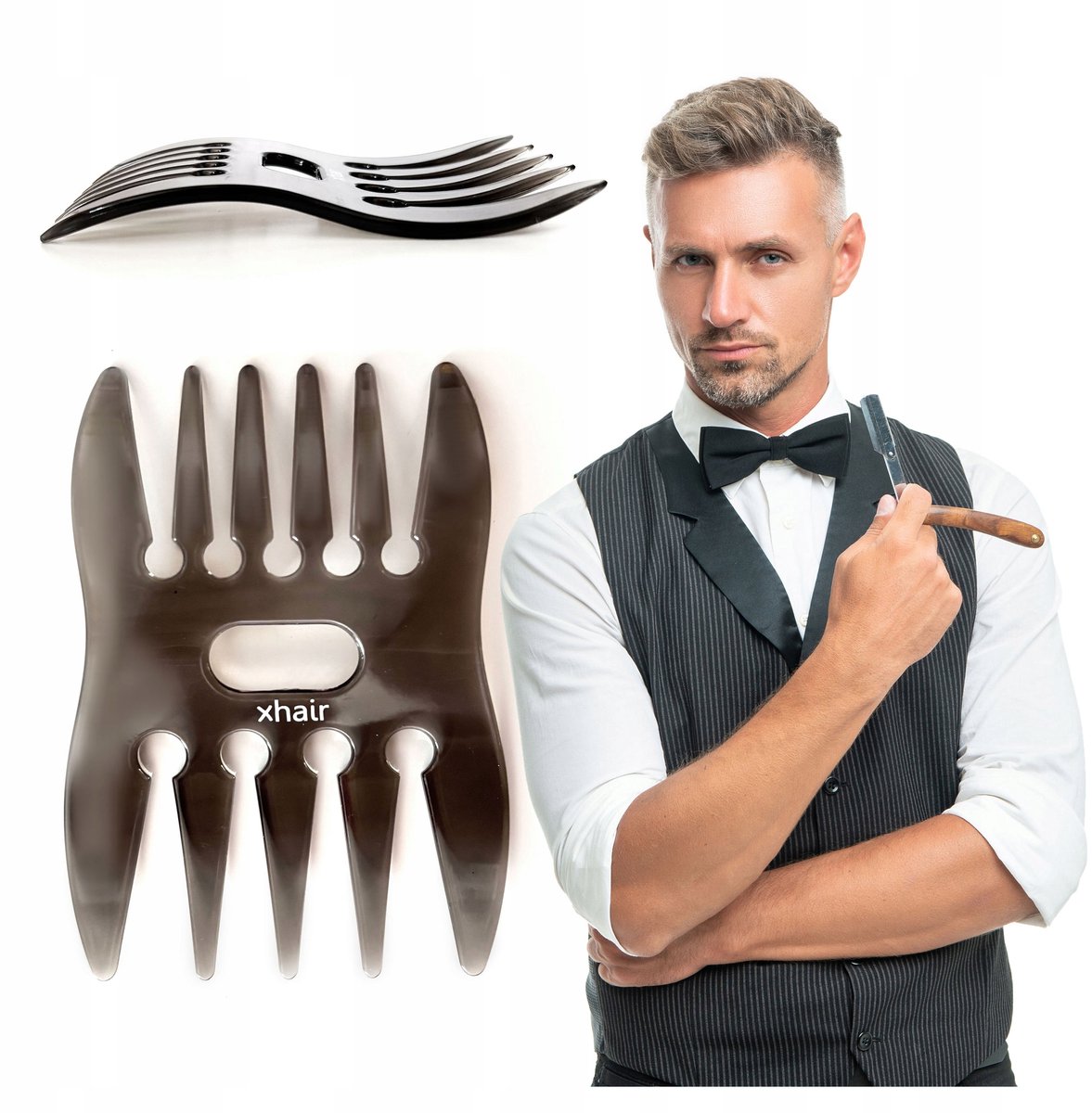 Dubbelzijdig Haartextuurkam - Barbershop Styling Tool