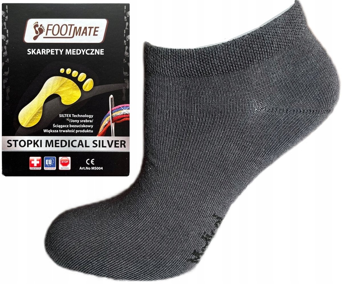 FootMate Medical Sok Antibacterieel en comfortabel Grijs